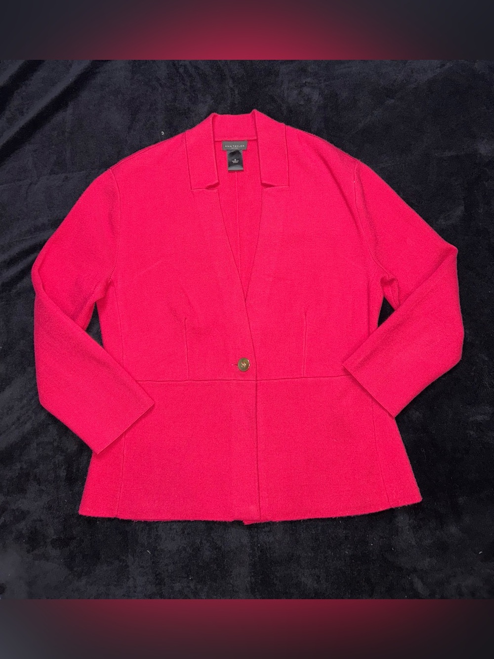Ann Taylor Vibrant Fuchsia Single-Button Blazer